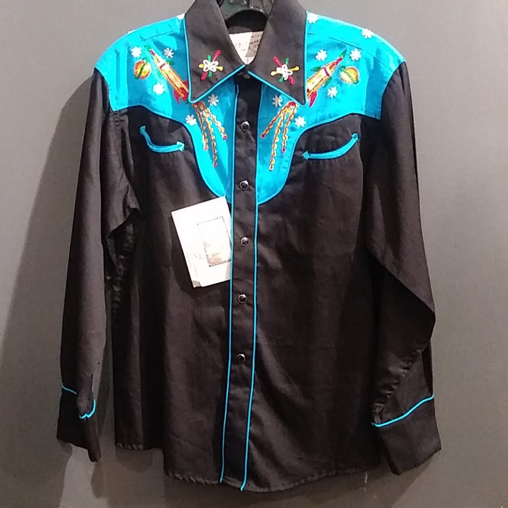 Kids Embroidered Pearl Snap Shirt